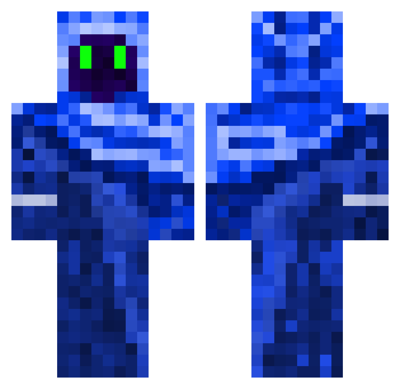 gonememory Minecraft skin, front and back view