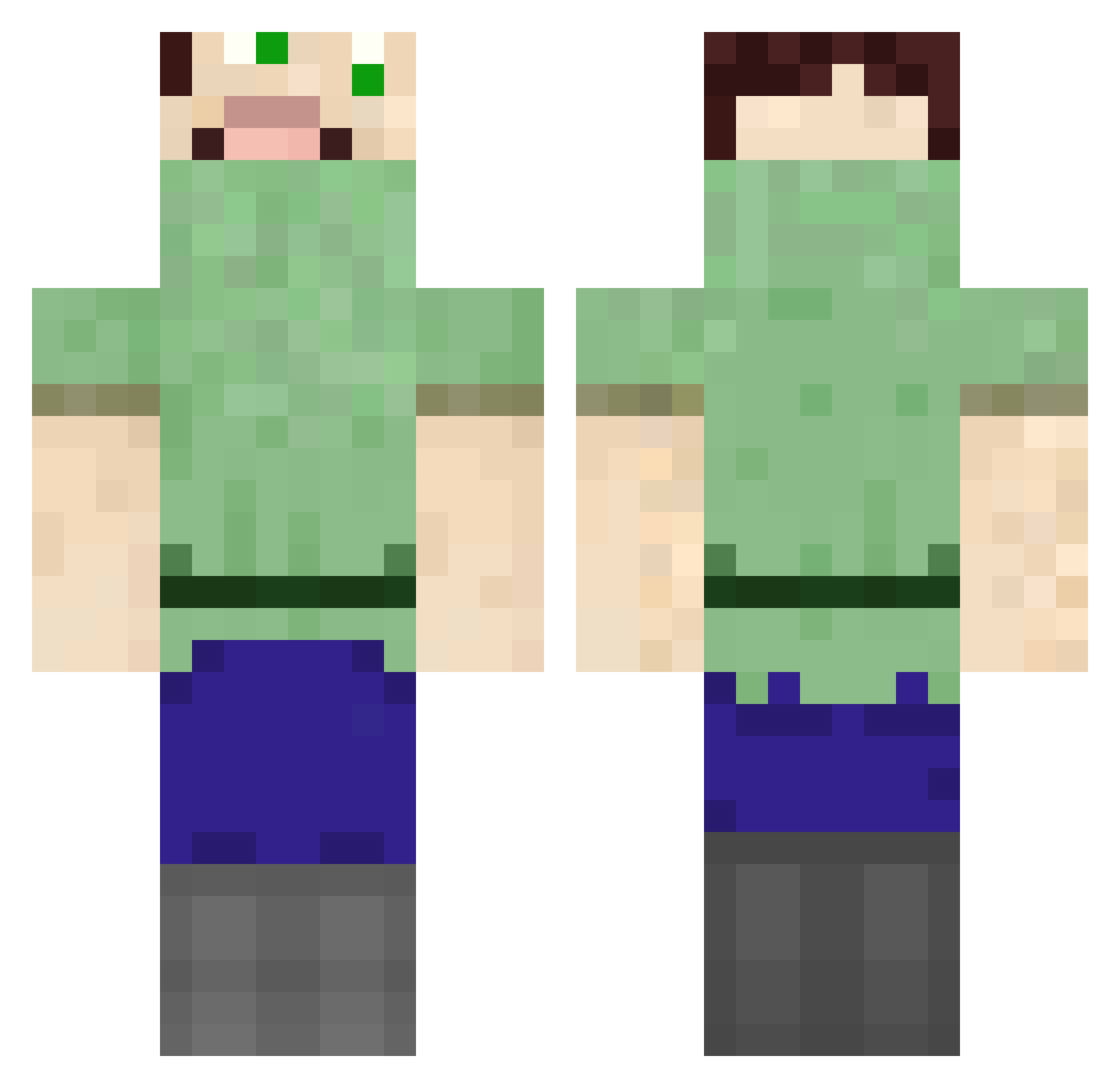 StepaBandera Minecraft skin, front and back view