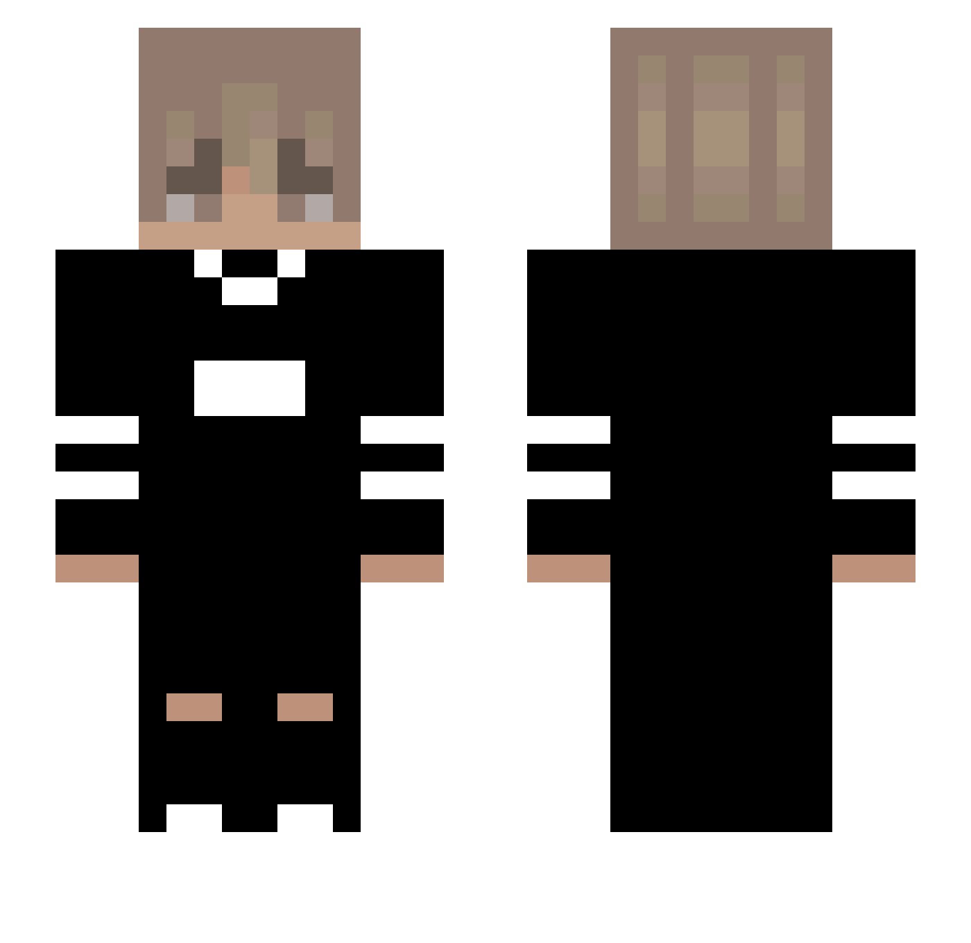 xCyberNinja_YT Minecraft skin, front and back view