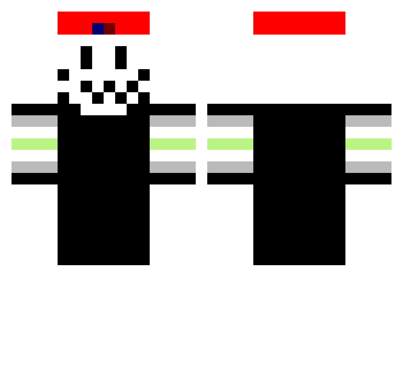 supuergi20 Minecraft skin, front and back view