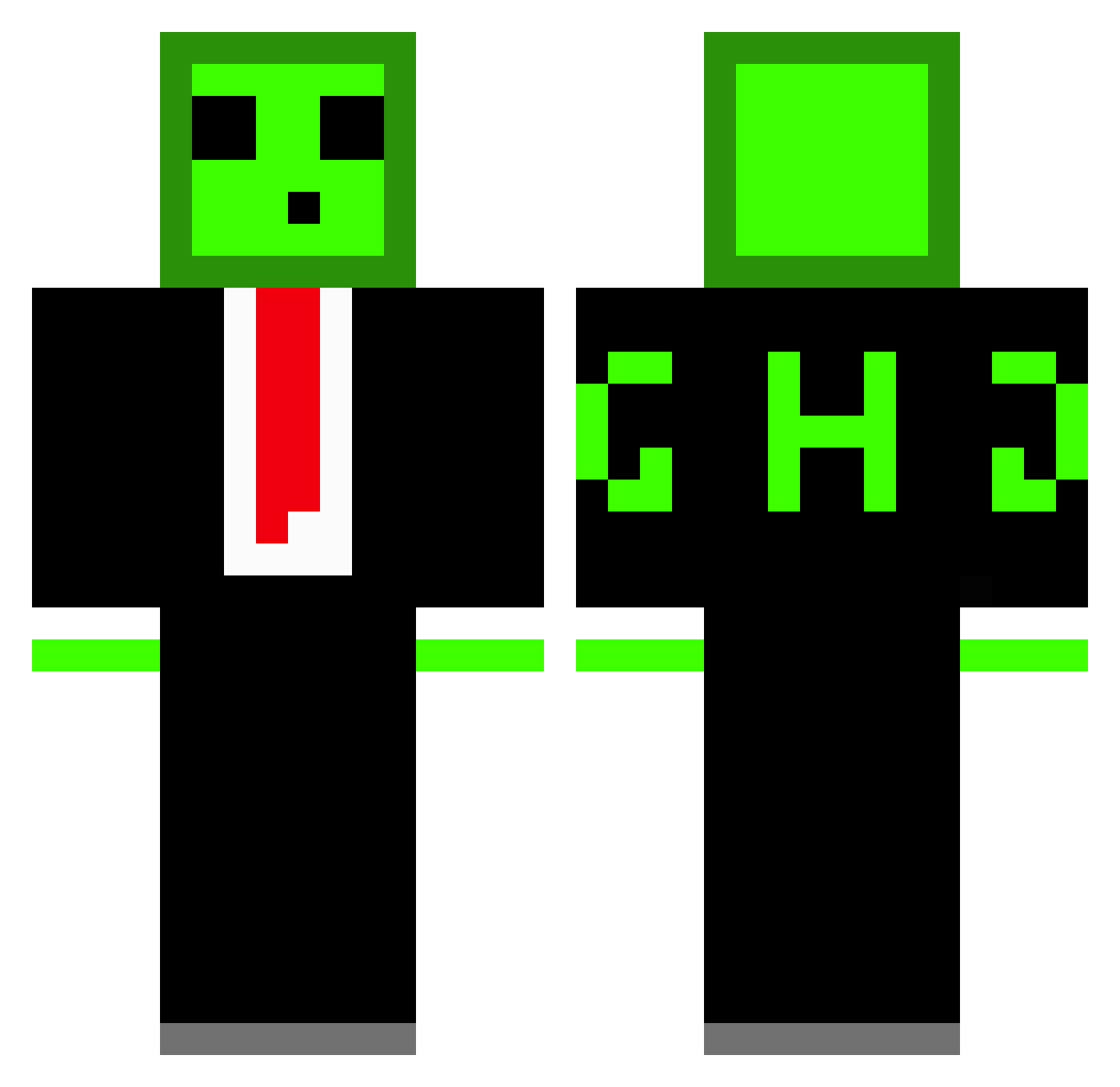 windelbombeer1 Minecraft skin, front and back view