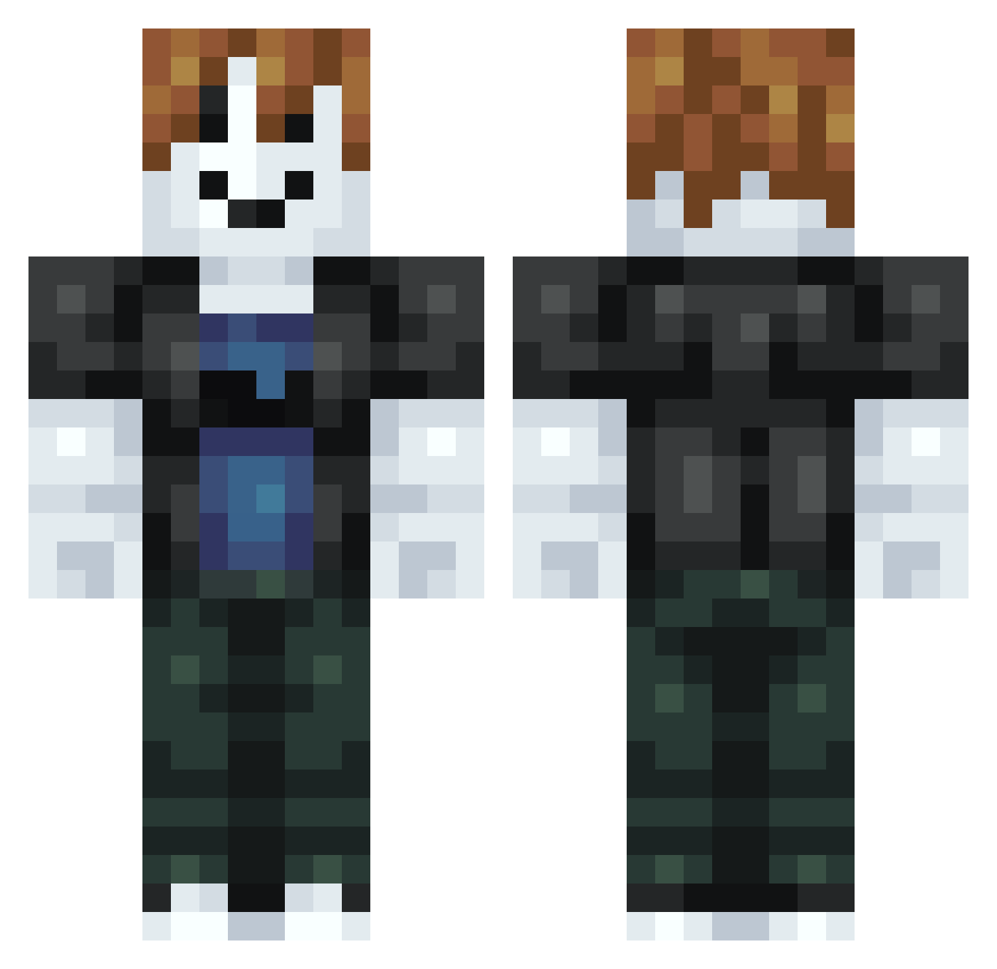 Dawsonb22 Minecraft skin, front and back view