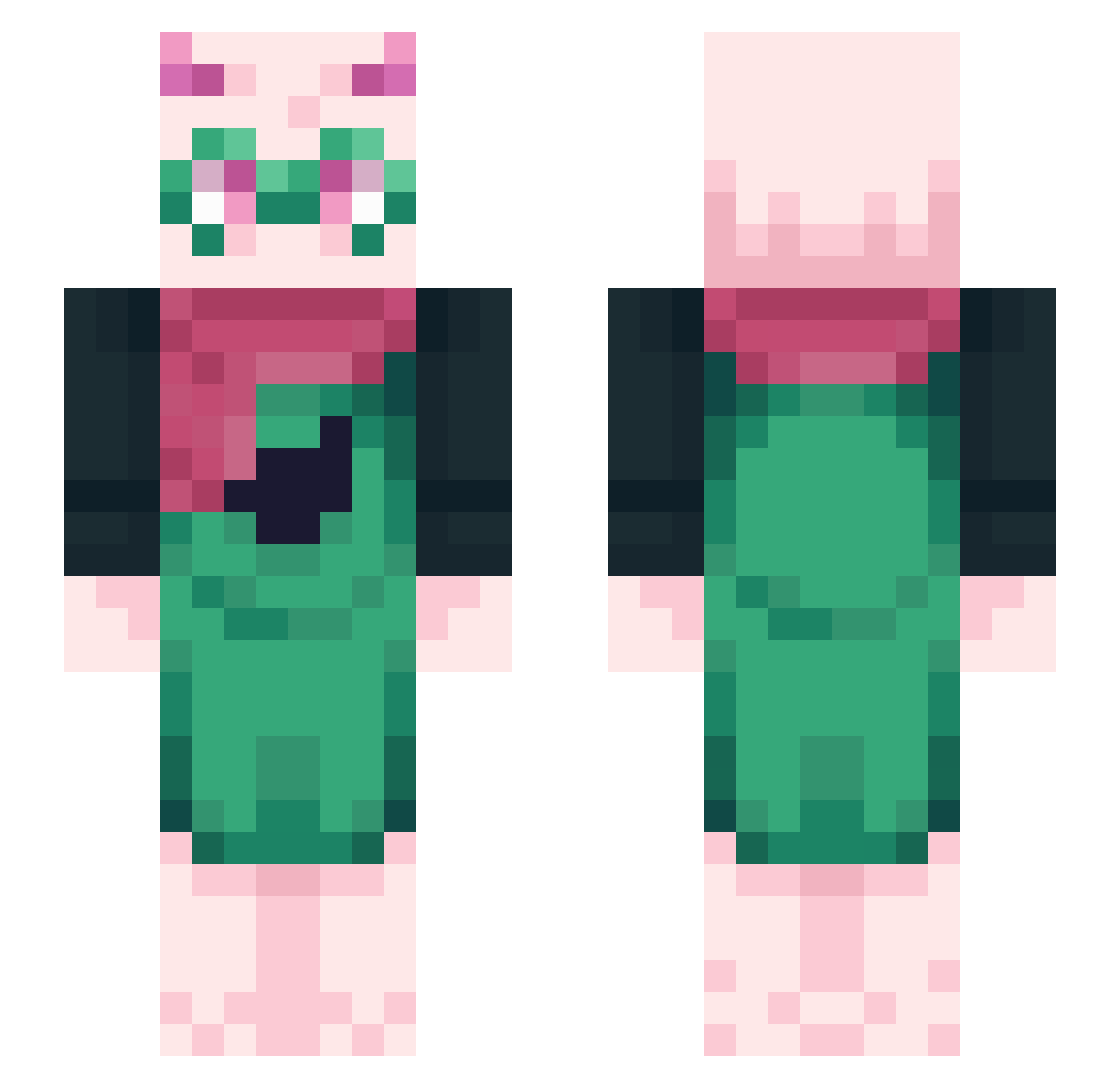 efeceran1 Minecraft skin, front and back view
