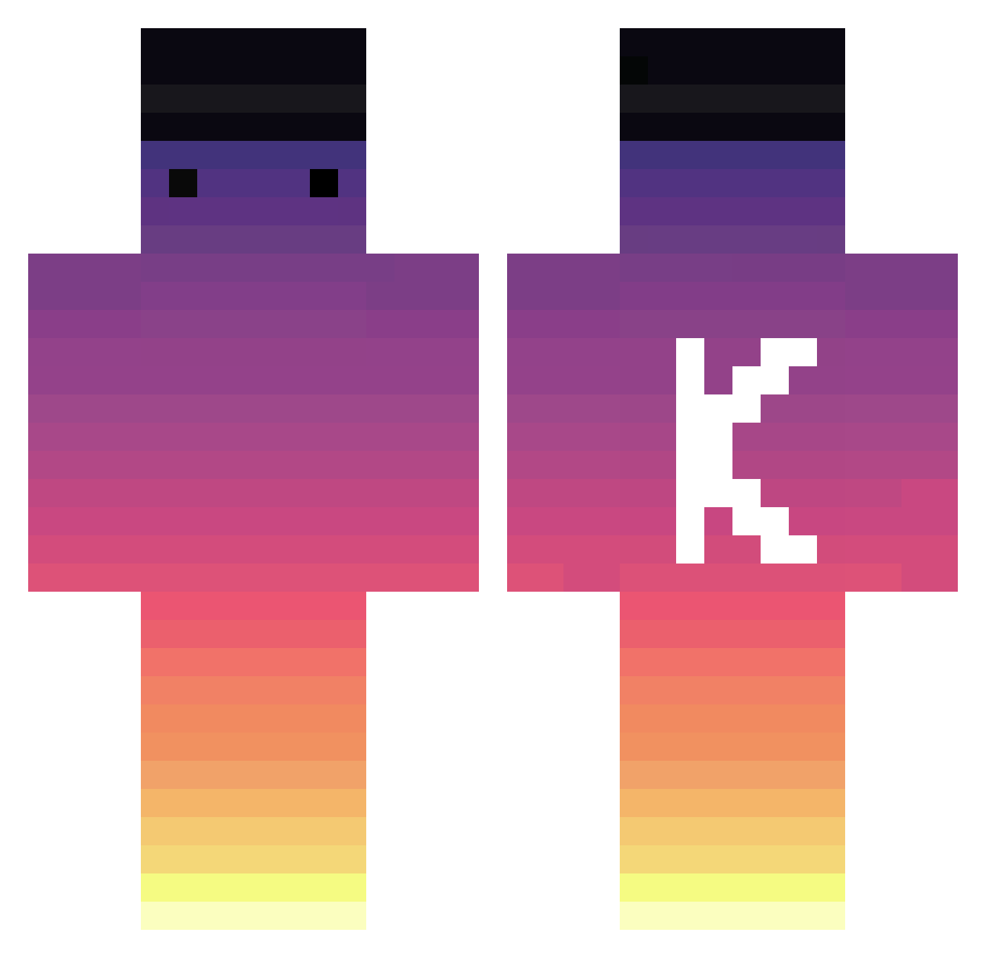 SummerMonkey330 Minecraft skin, front and back view