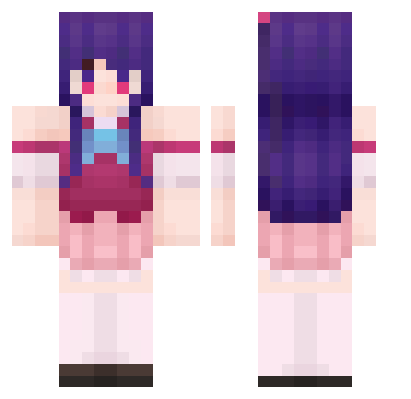 Ihmeine_ Minecraft skin, front and back view