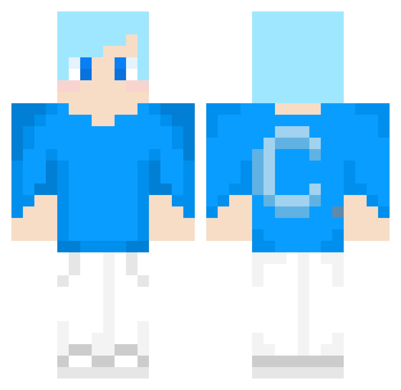 Vo1er_ Minecraft skin, front and back view