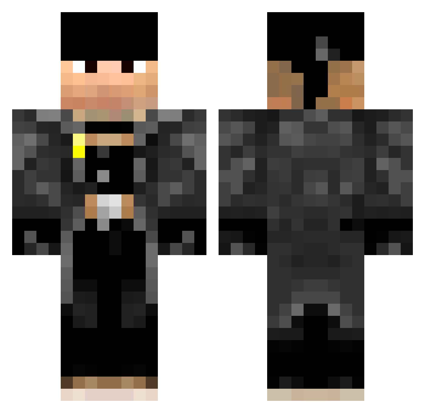 hypnotizd Minecraft skin, front and back view