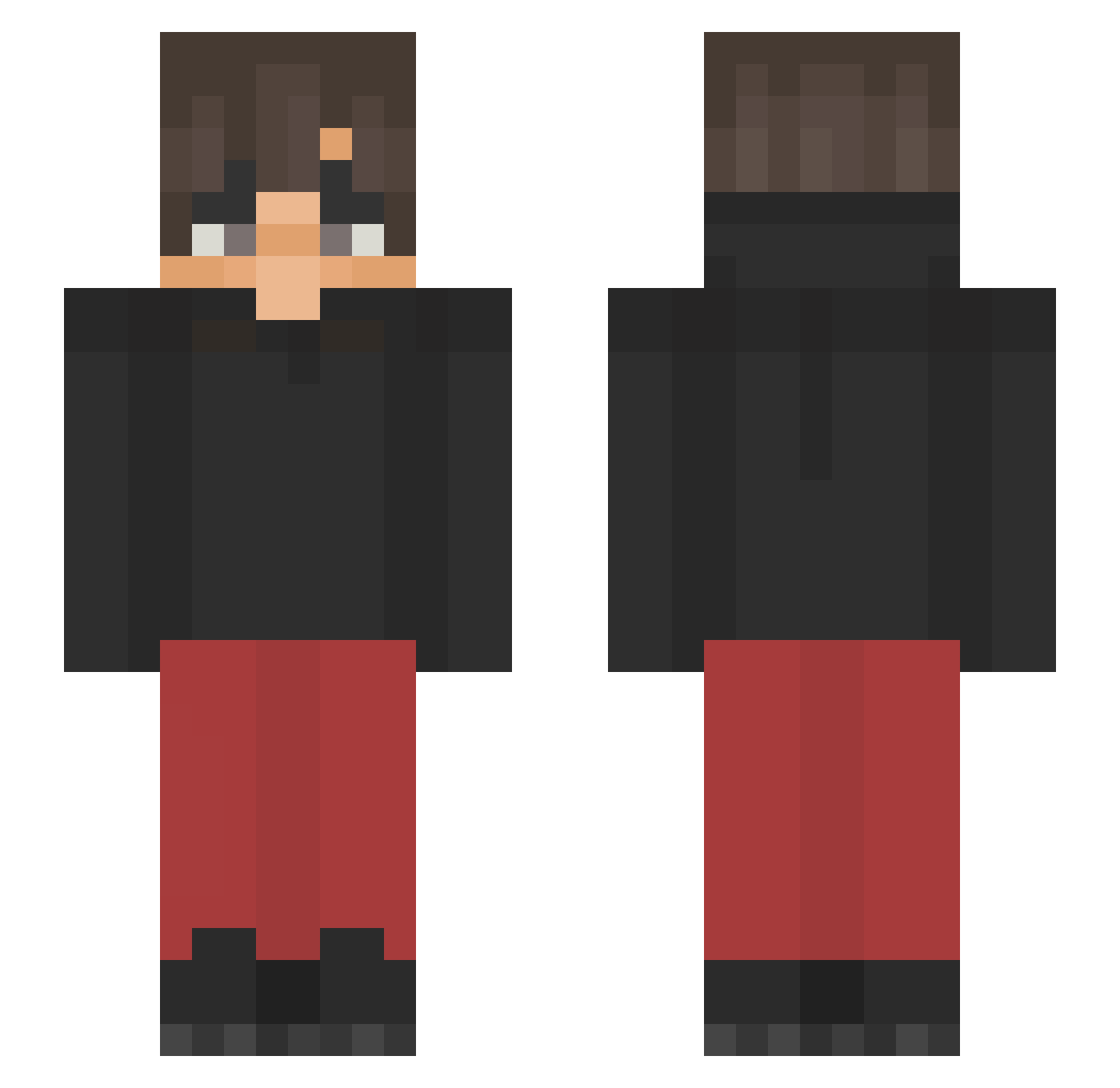SirGappy Minecraft skin, front and back view