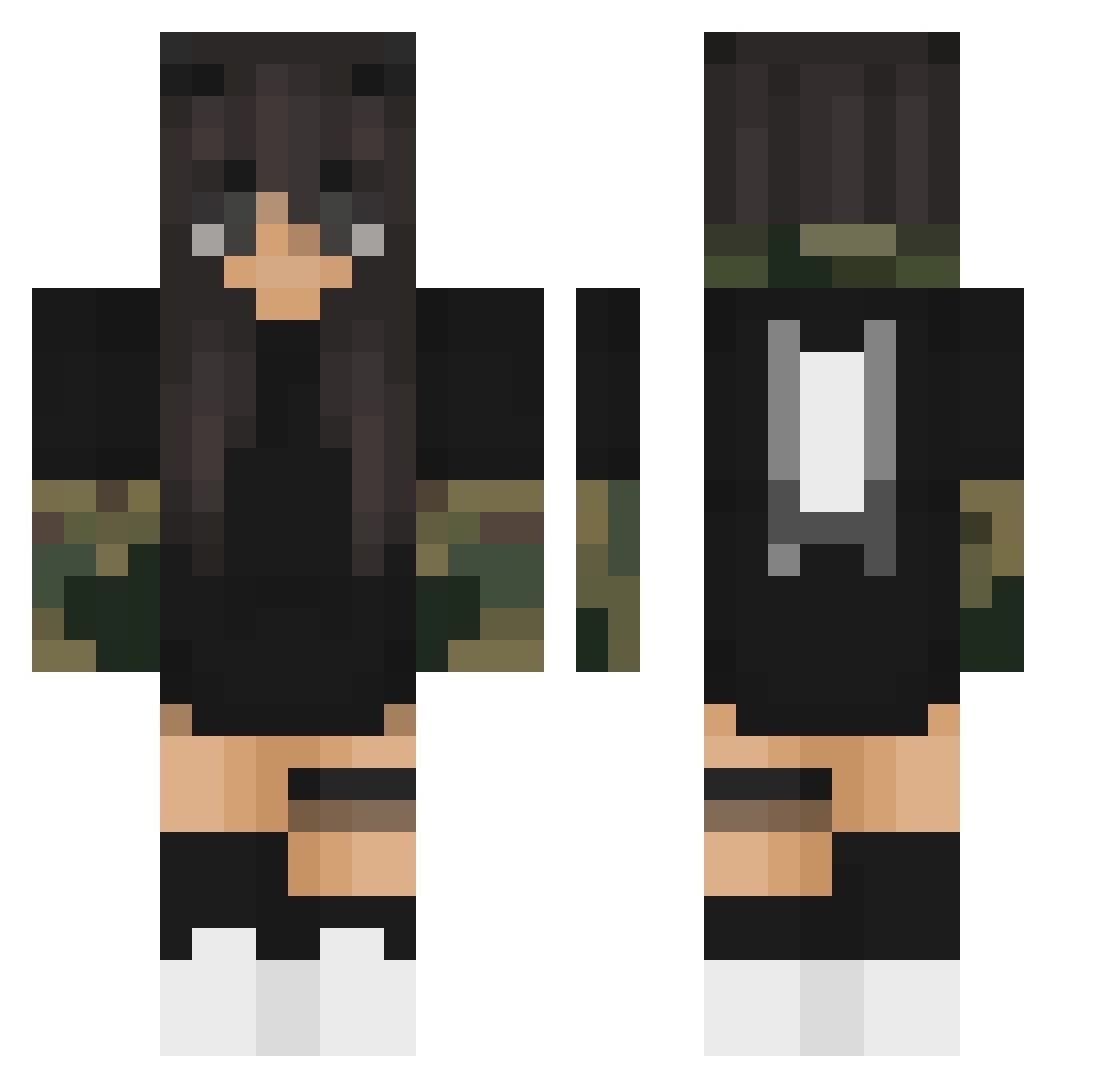 Stqrmzy Minecraft skin, front and back view