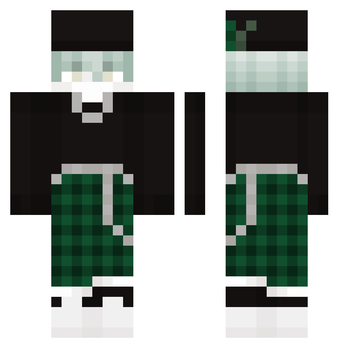 Sponks_ Minecraft skin, front and back view