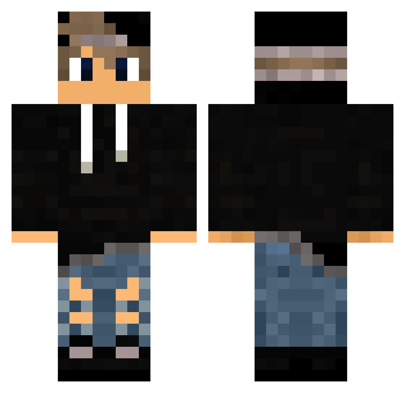 minetimer Minecraft skin, front and back view