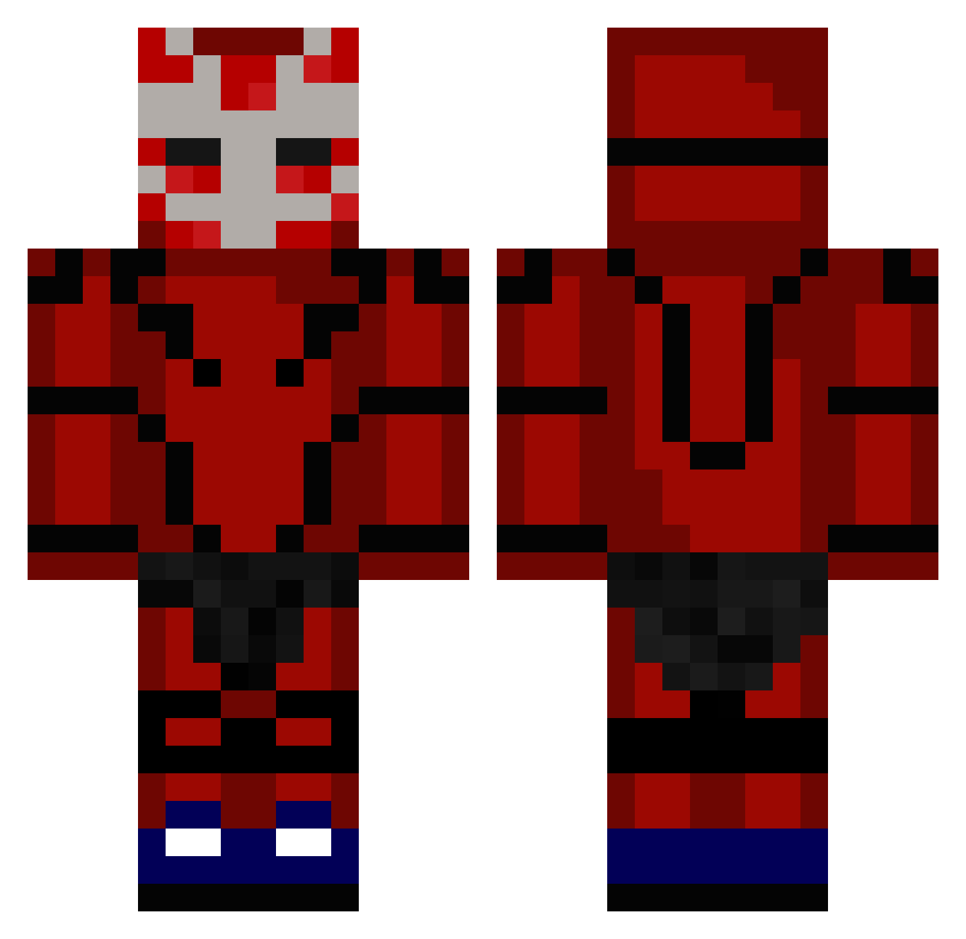 ZUKSN_888 Minecraft skin, front and back view