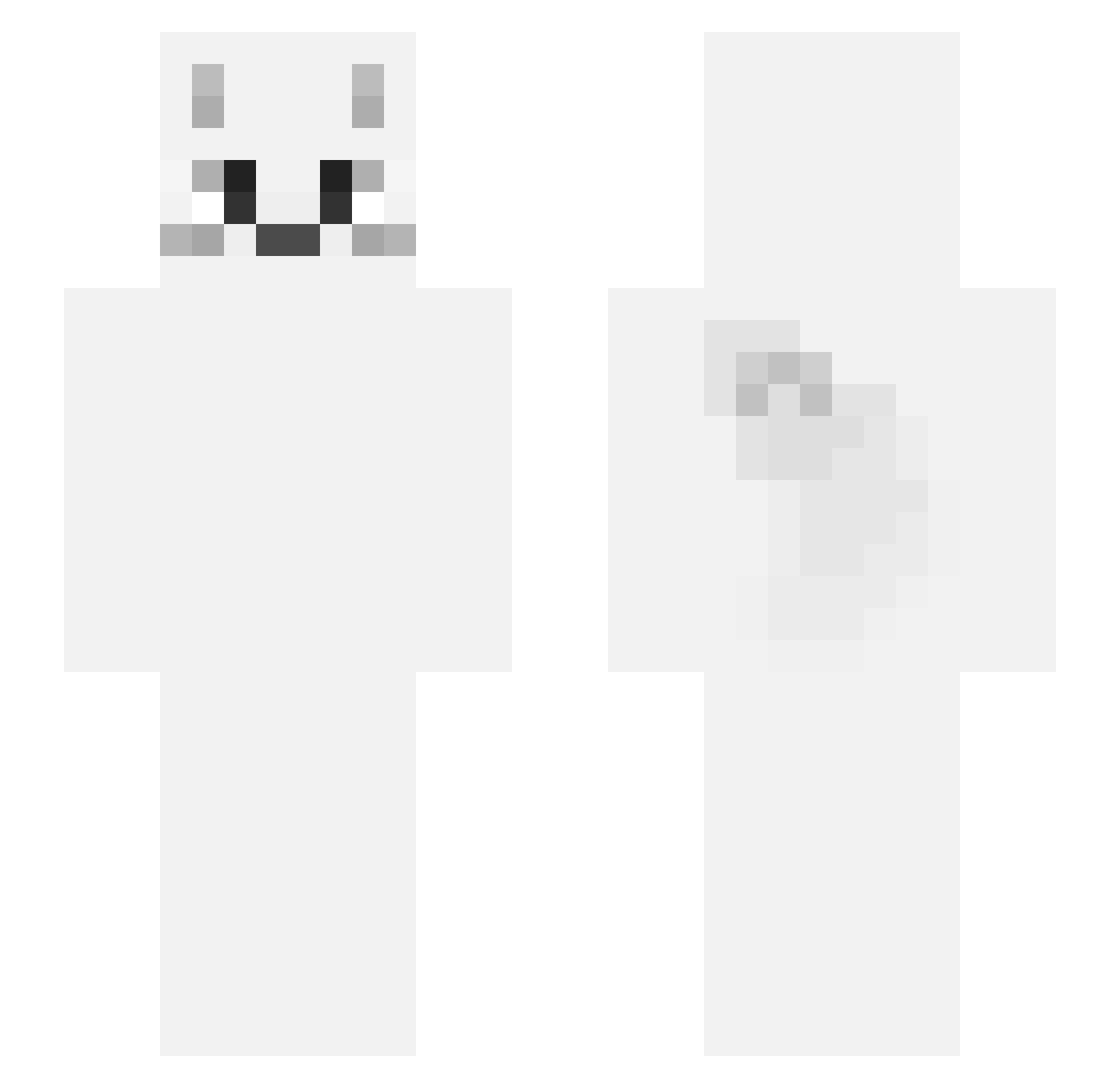 Wavfy Minecraft skin, front and back view