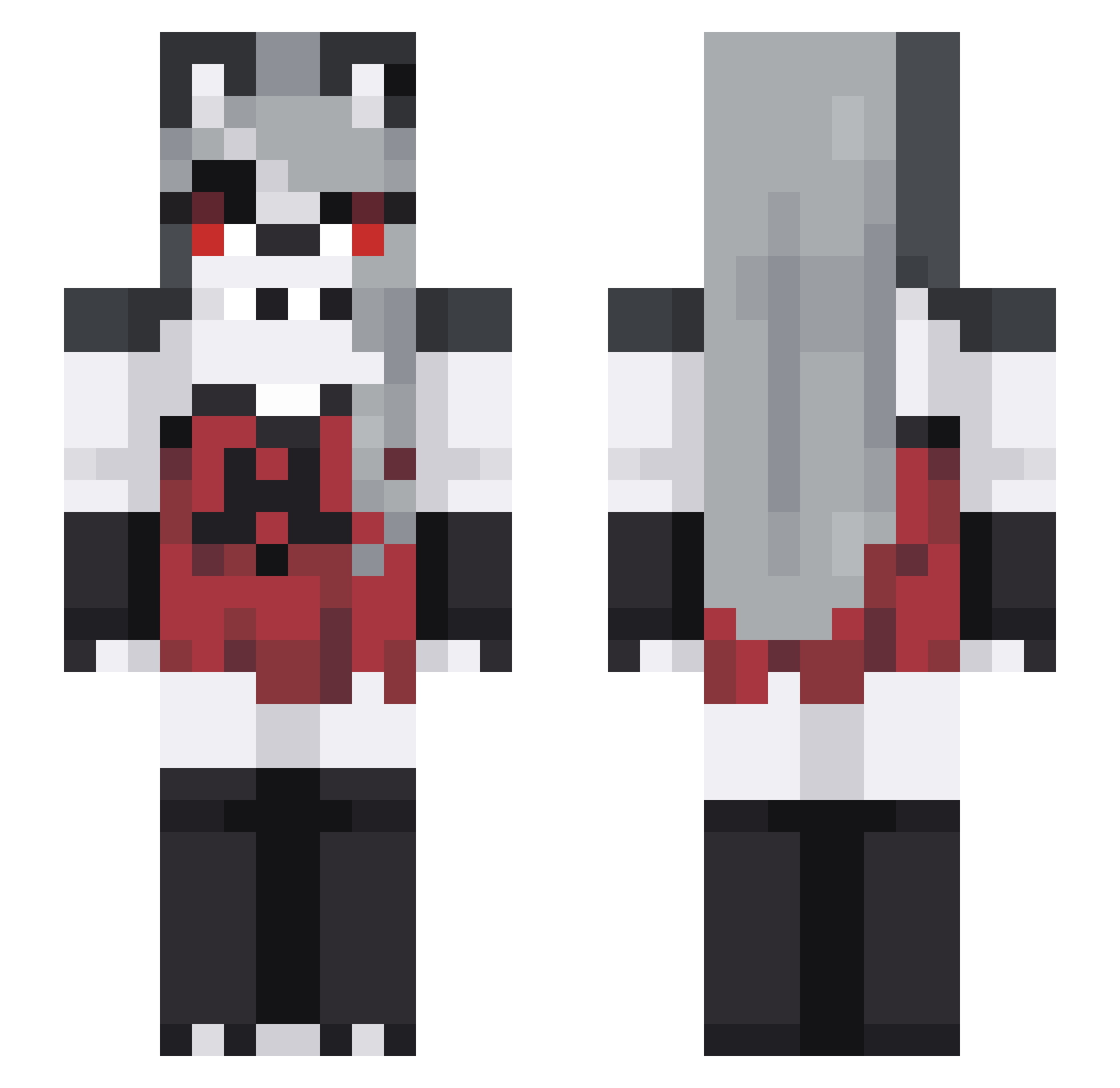Leavelie Minecraft skin, front and back view