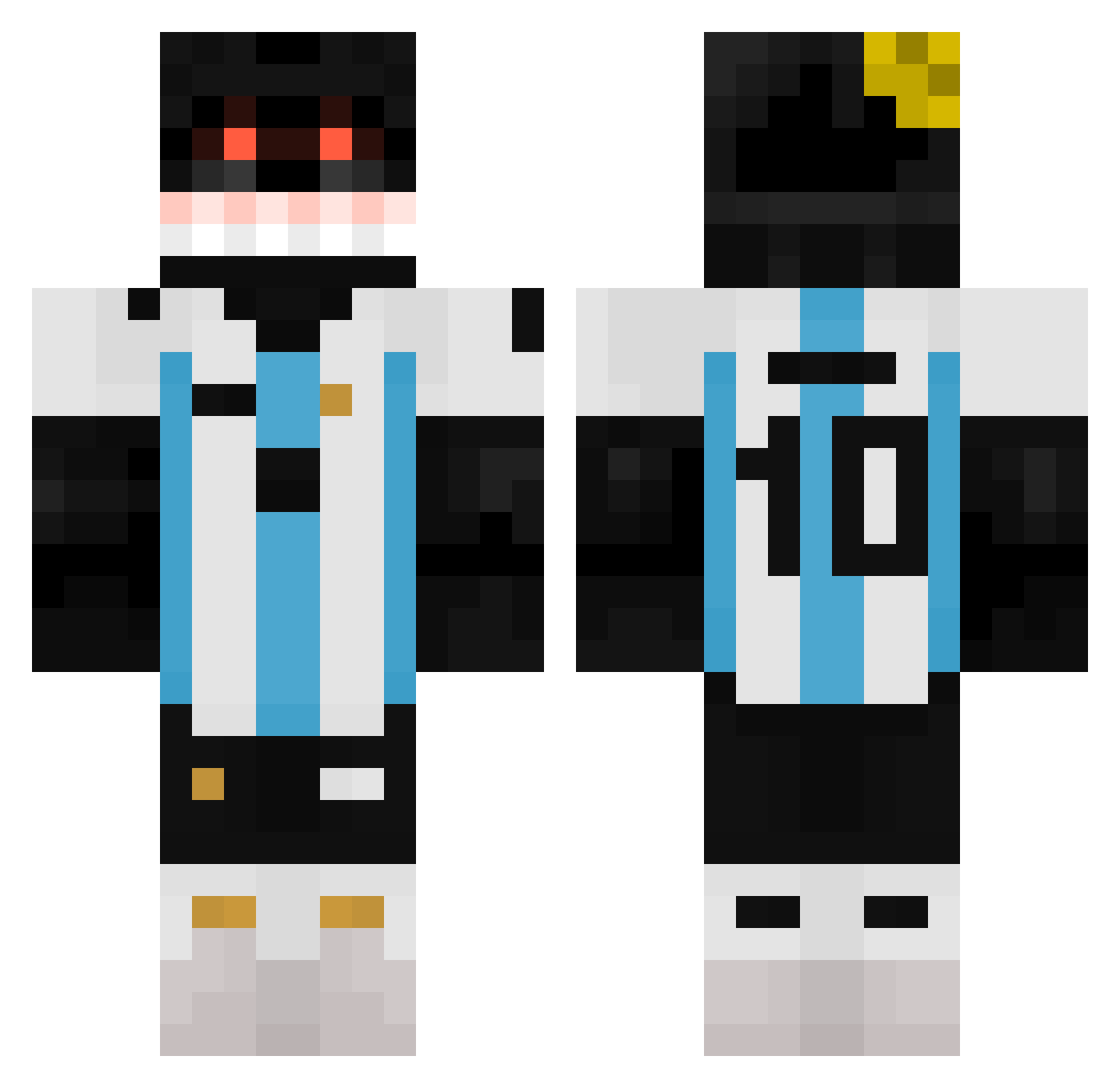 DrkMaxGame Minecraft skin, front and back view