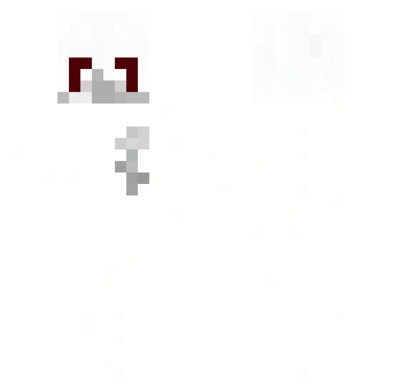 xyzwrld Minecraft skin, front and back view
