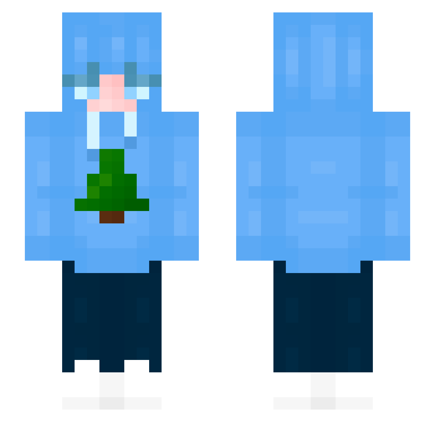 li3es Minecraft skin, front and back view