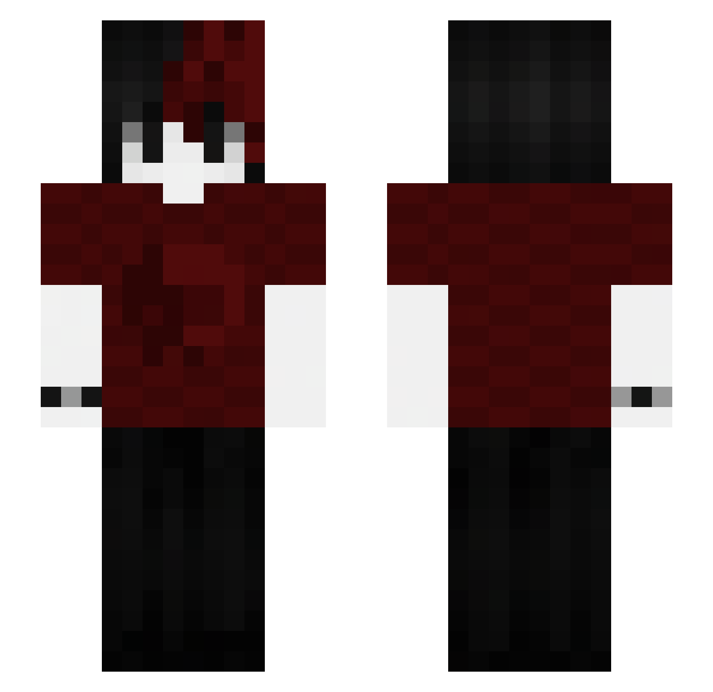 Vailthos Minecraft skin, front and back view