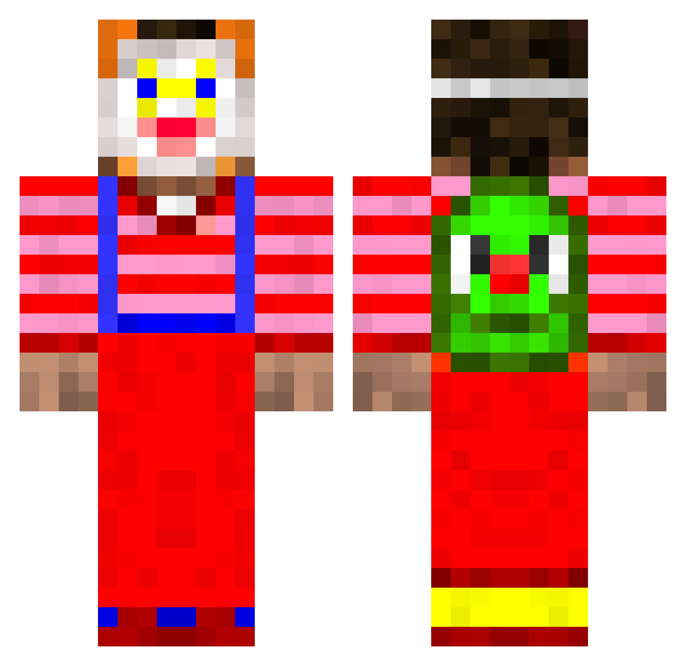 Hoovy_Gaming_ Minecraft skin, front and back view