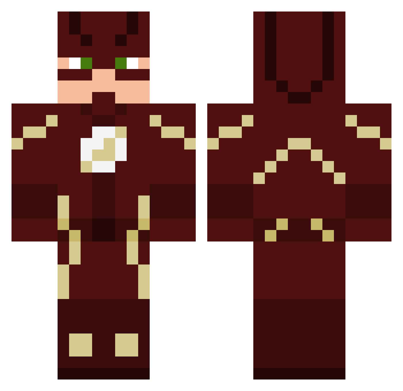 LIAM132 Minecraft skin, front and back view