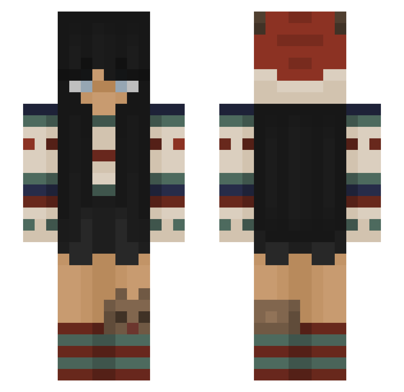 Space_Piglet_ Minecraft skin, front and back view