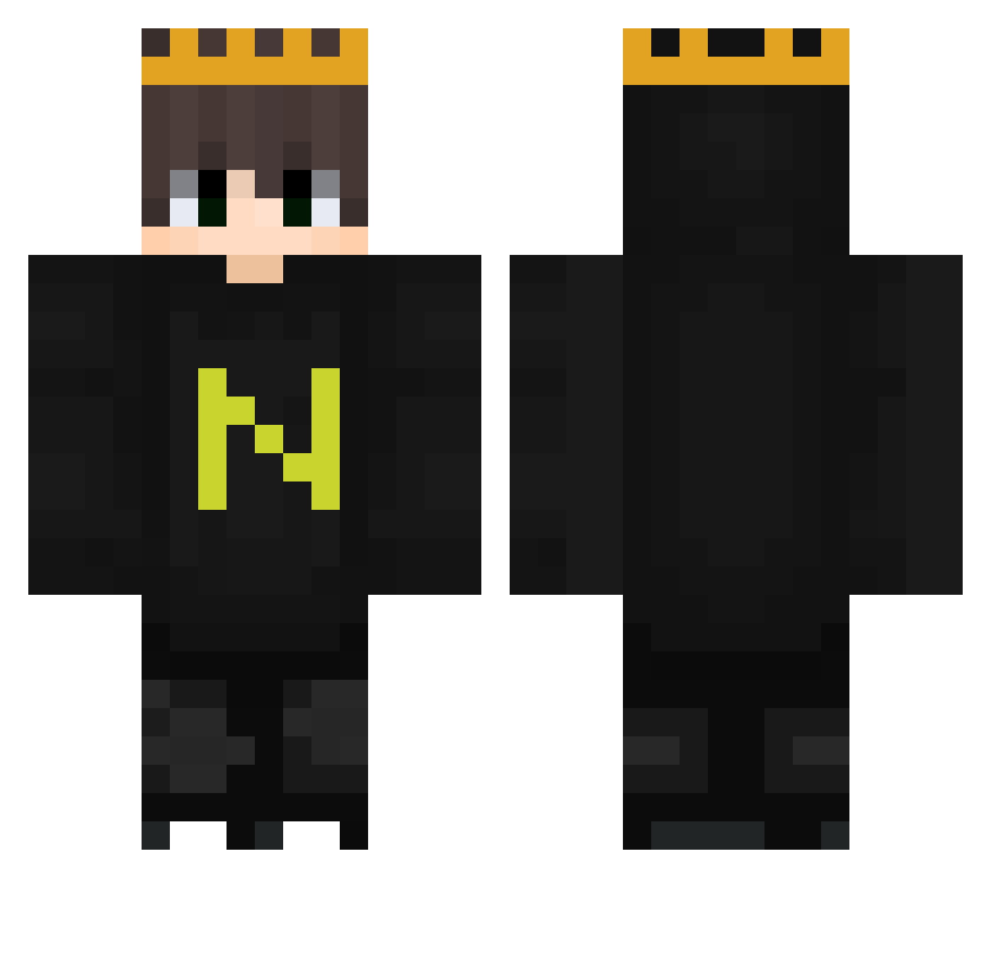 LEATHER_LEGGINGS Minecraft skin, front and back view