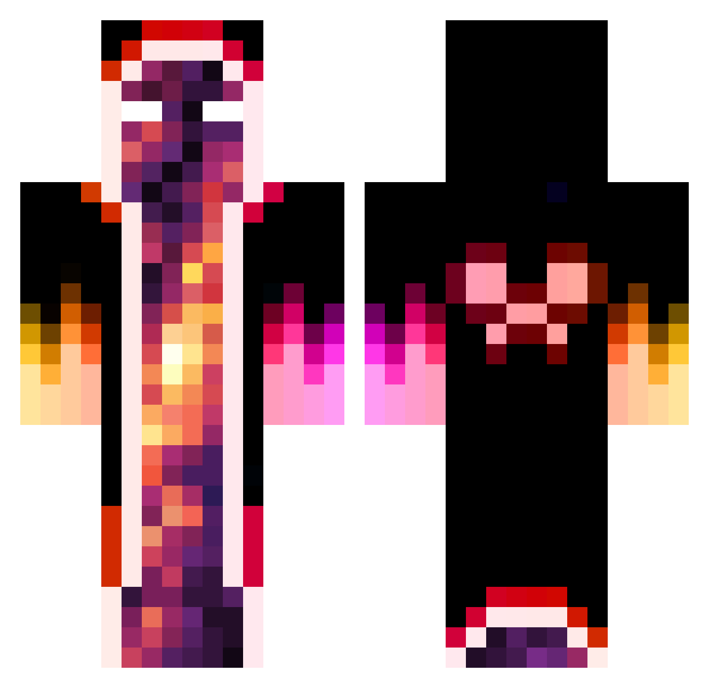 Heny_1234 Minecraft skin, front and back view