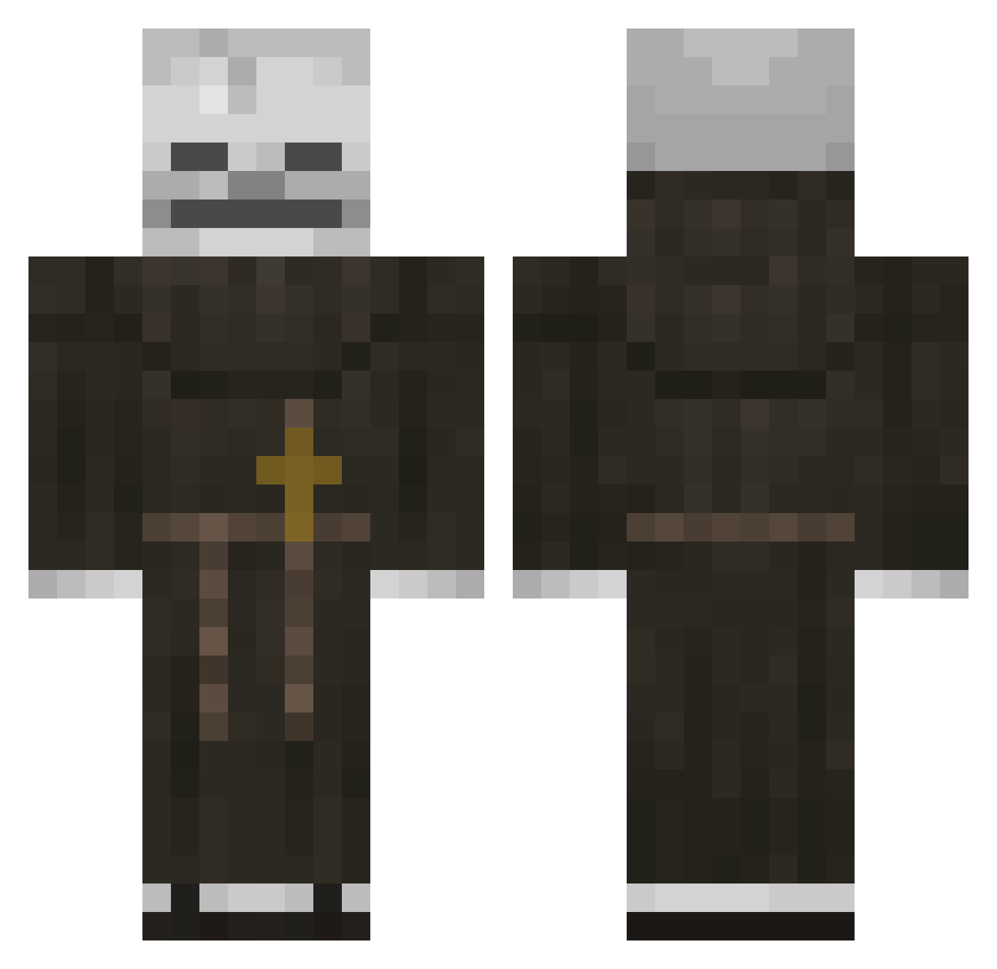 MLberleze Minecraft skin, front and back view