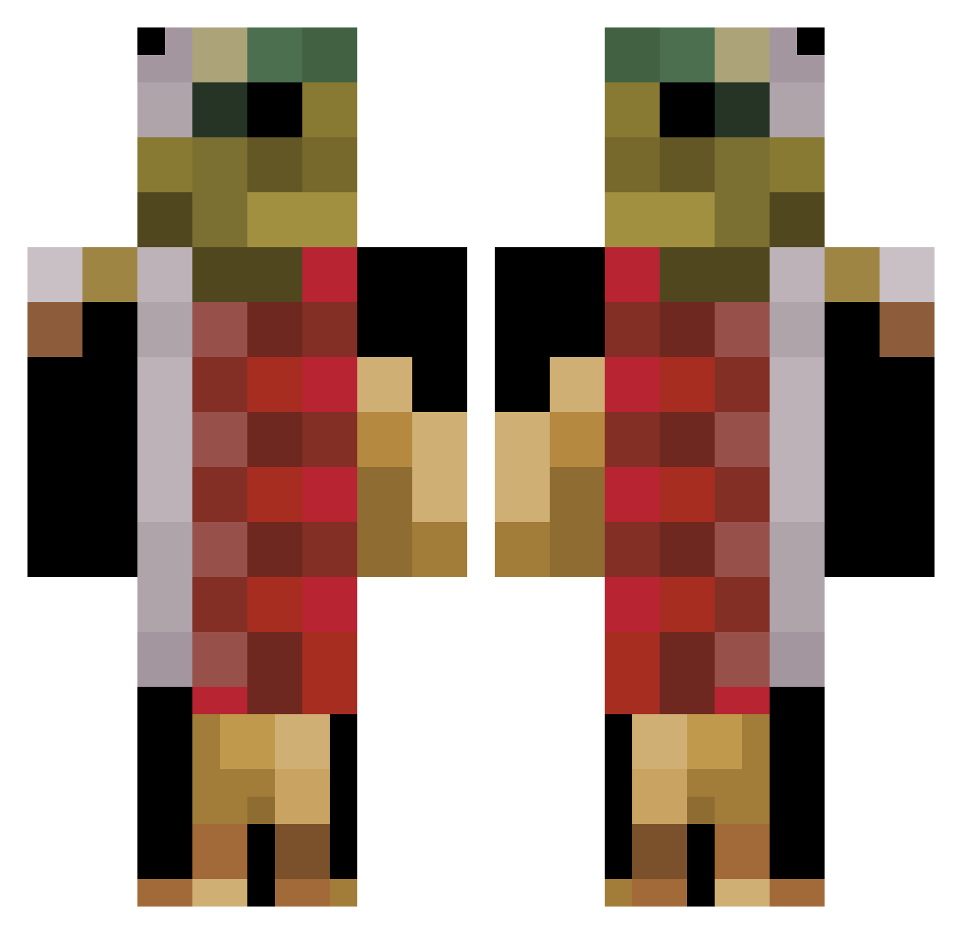 Salmon_god84 Minecraft skin, front and back view