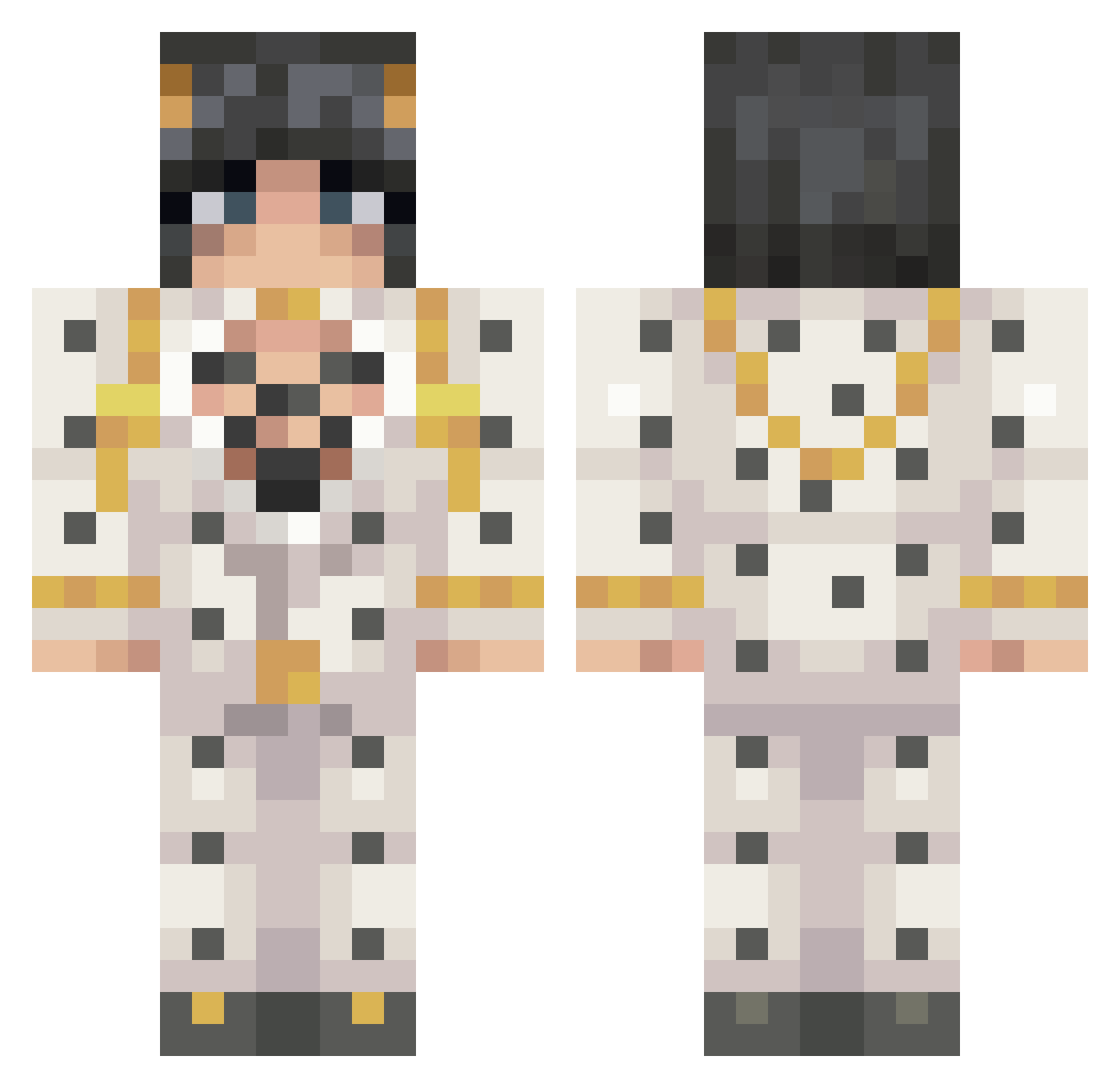AngelinaAngel7 Minecraft skin, front and back view