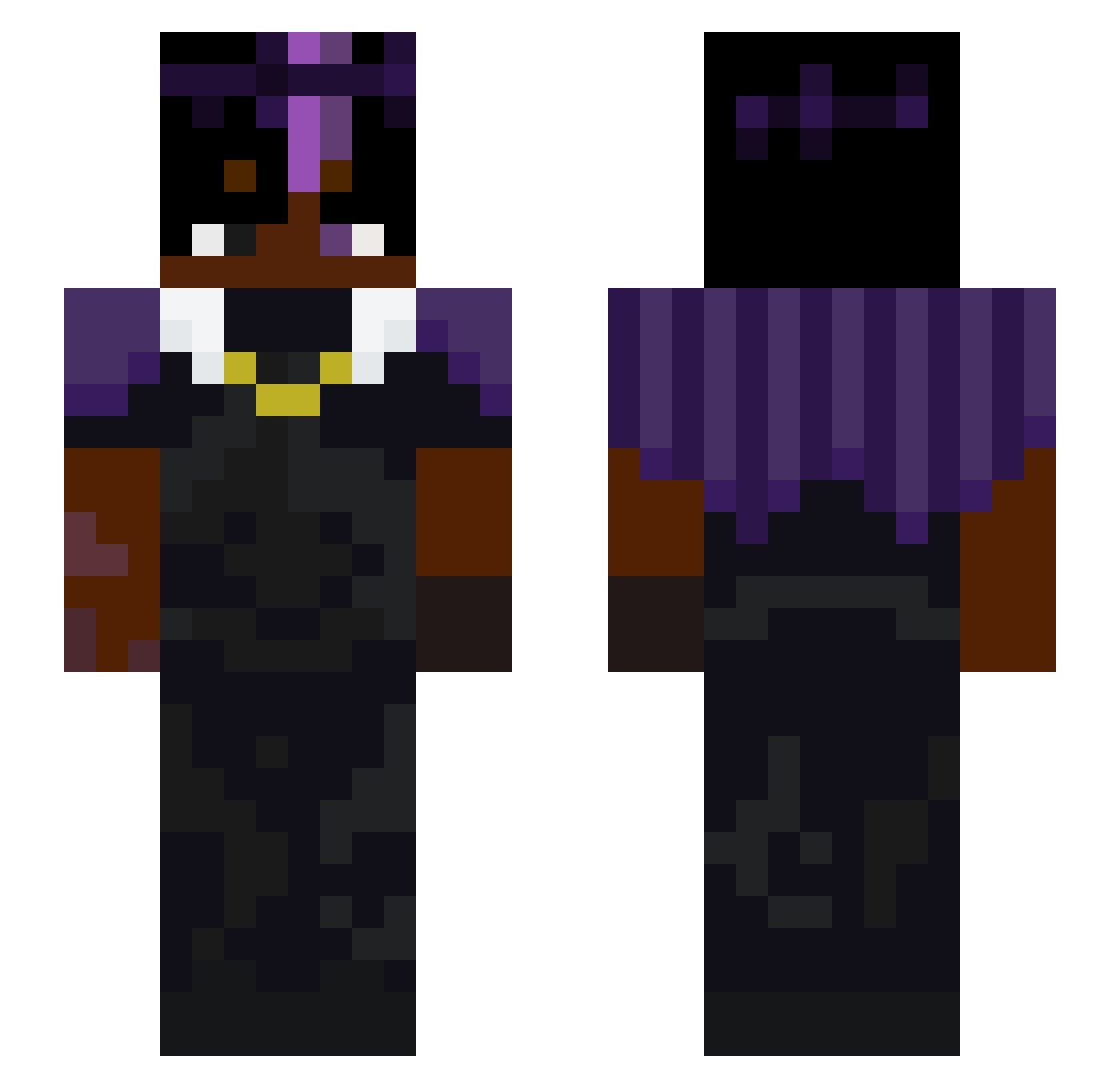 Knokt_ Minecraft skin, front and back view