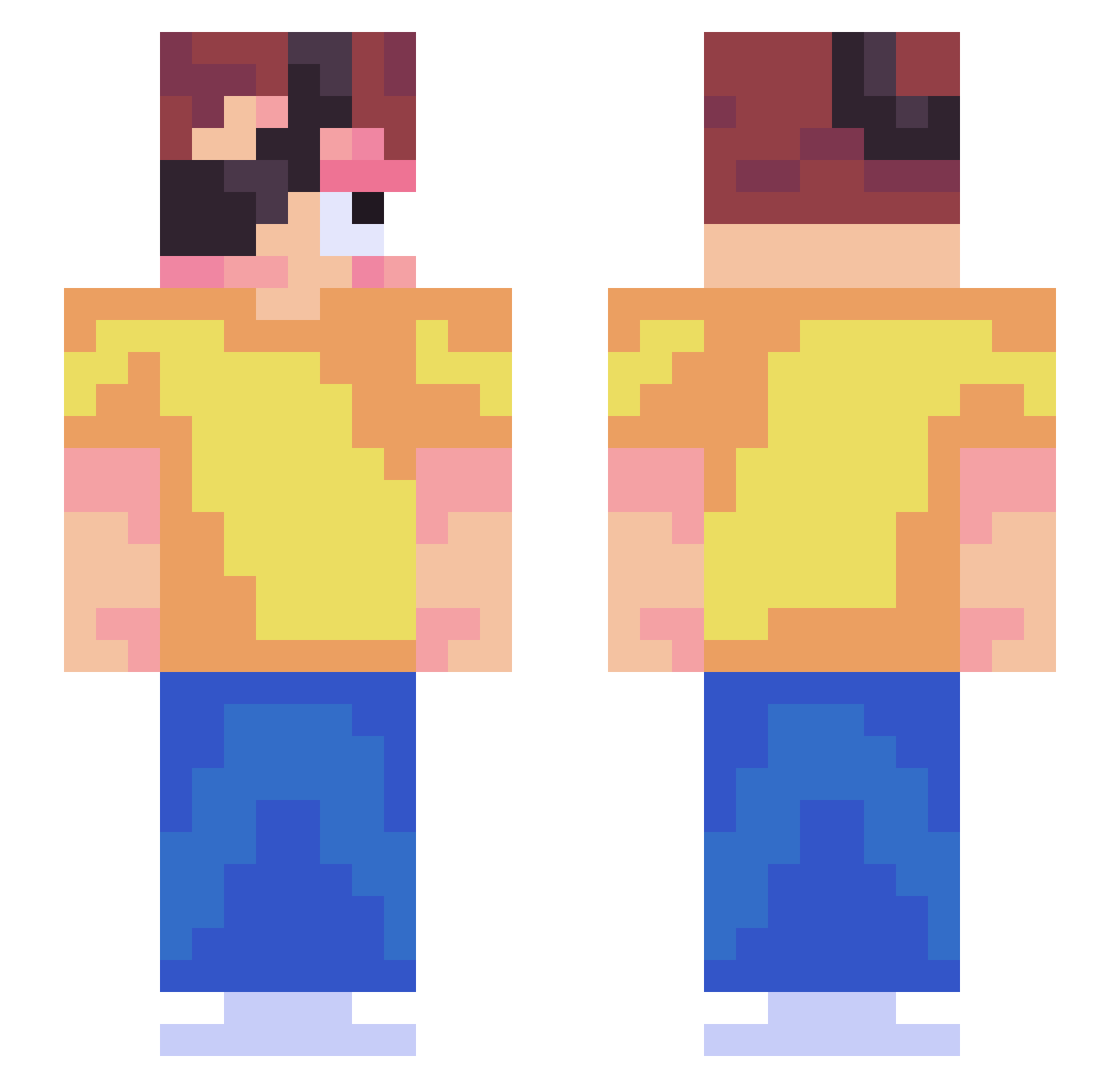 Atomic_kagenou Minecraft skin, front and back view