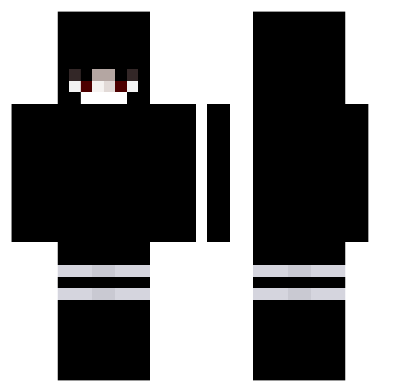 JJ5421 Minecraft skin, front and back view