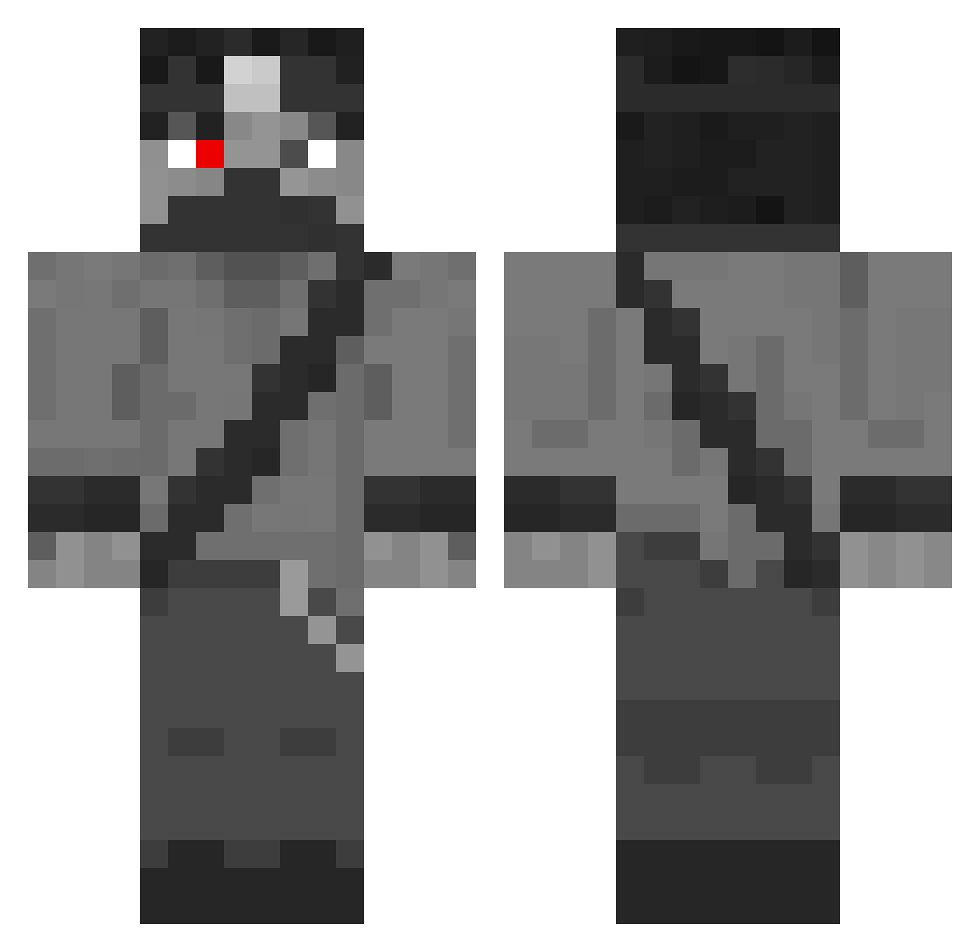 Janmnm Minecraft skin, front and back view