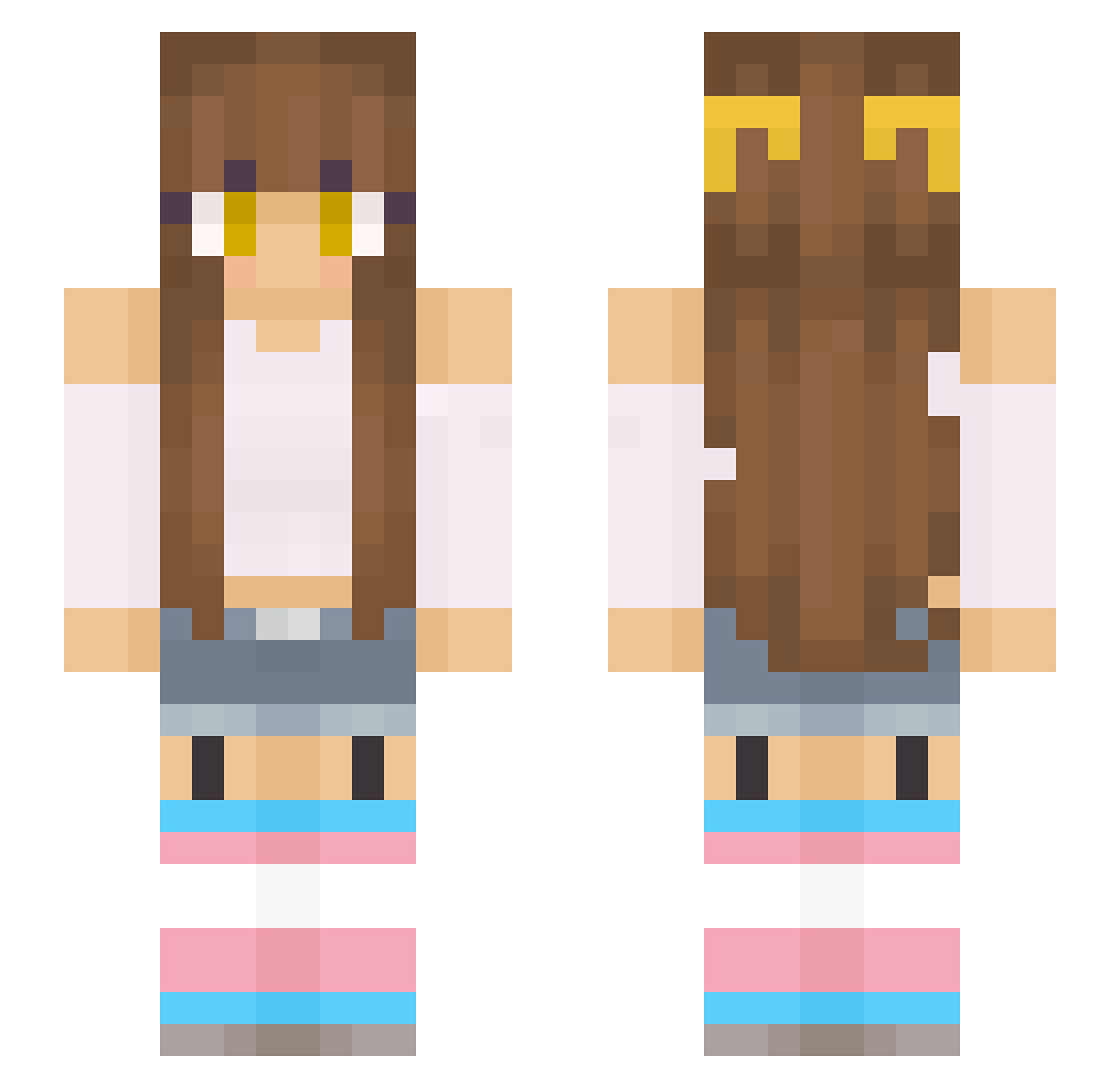 blodman Minecraft skin, front and back view