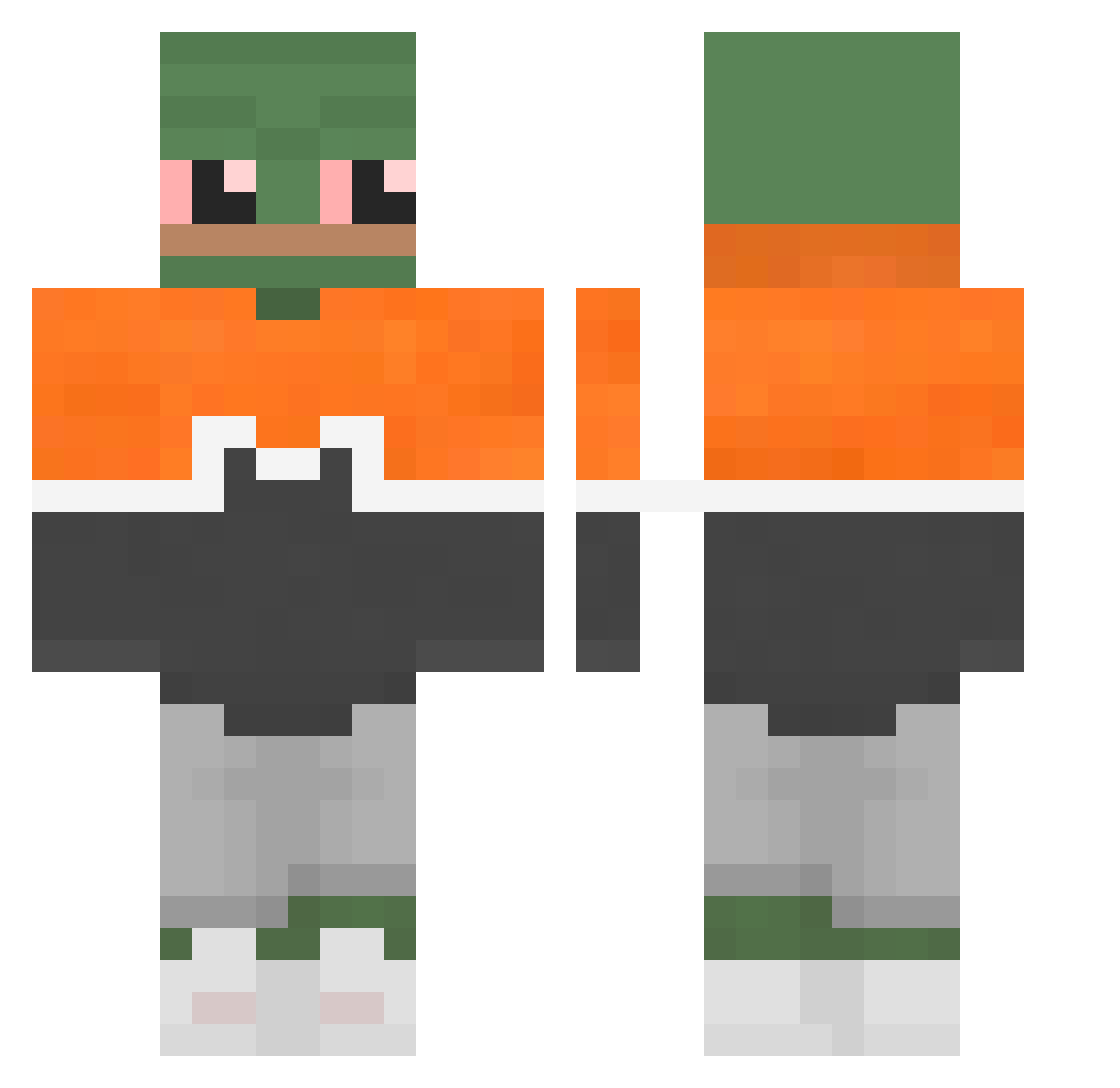 Croutz_gatao Minecraft skin, front and back view