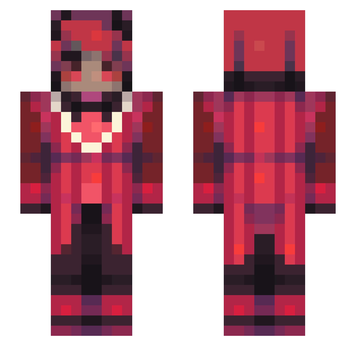 galxygameer Minecraft skin, front and back view