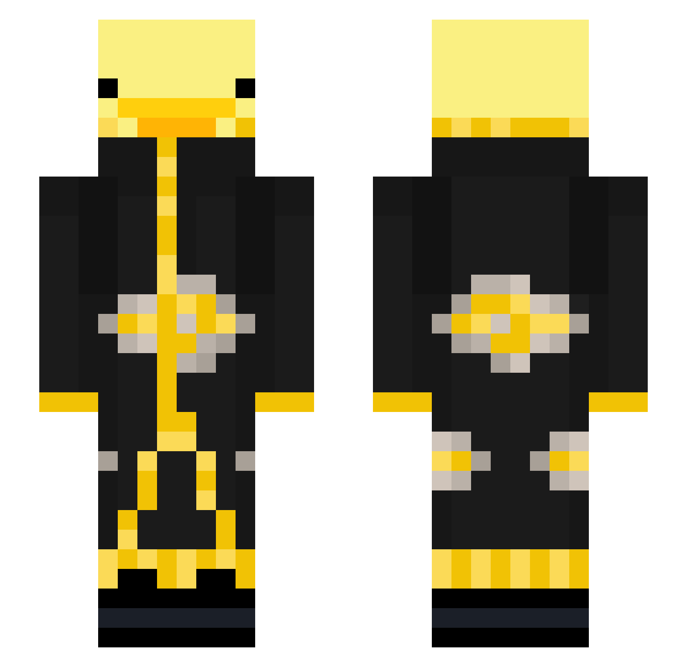 Kablop Minecraft skin, front and back view