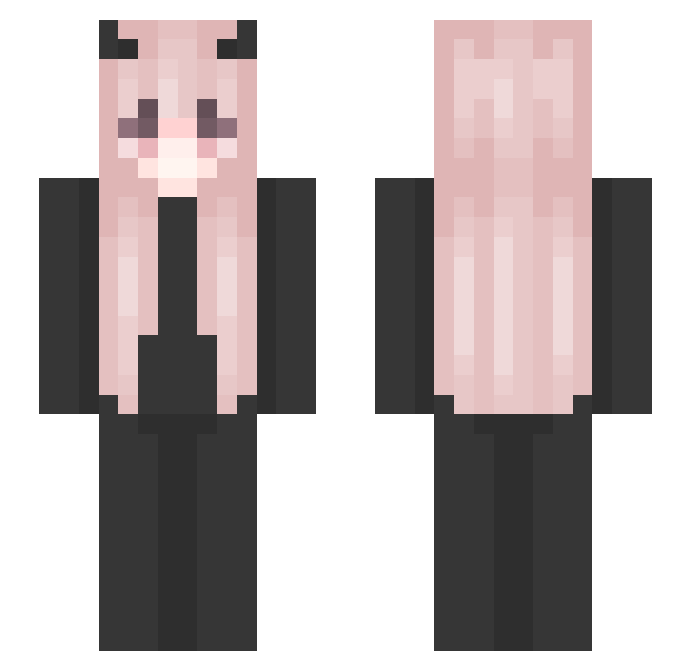 Celine Minecraft skin, front and back view