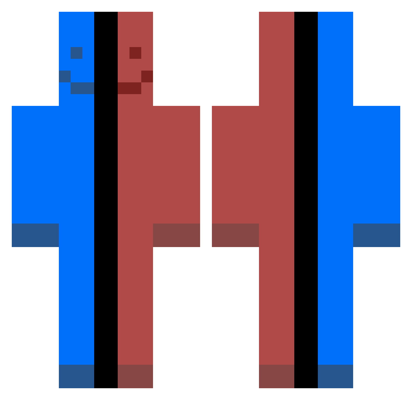 Ronin1_1 Minecraft skin, front and back view