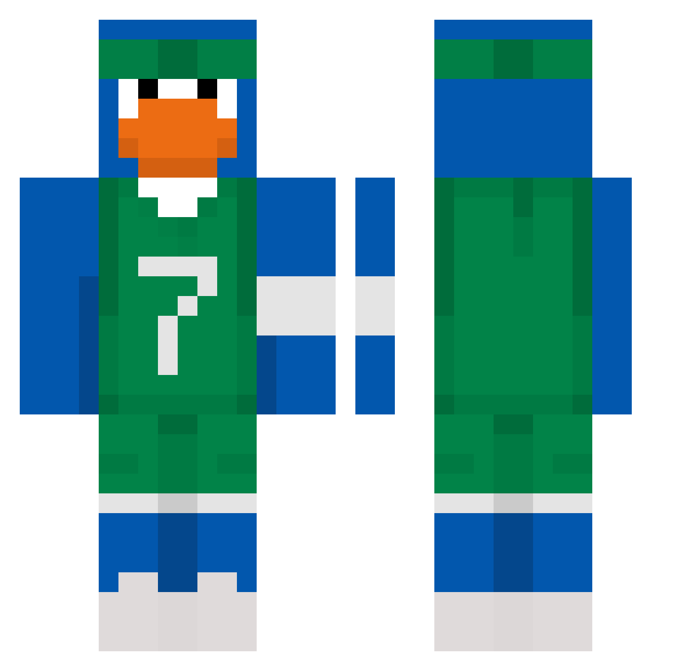 Josemanuel86 Minecraft skin, front and back view