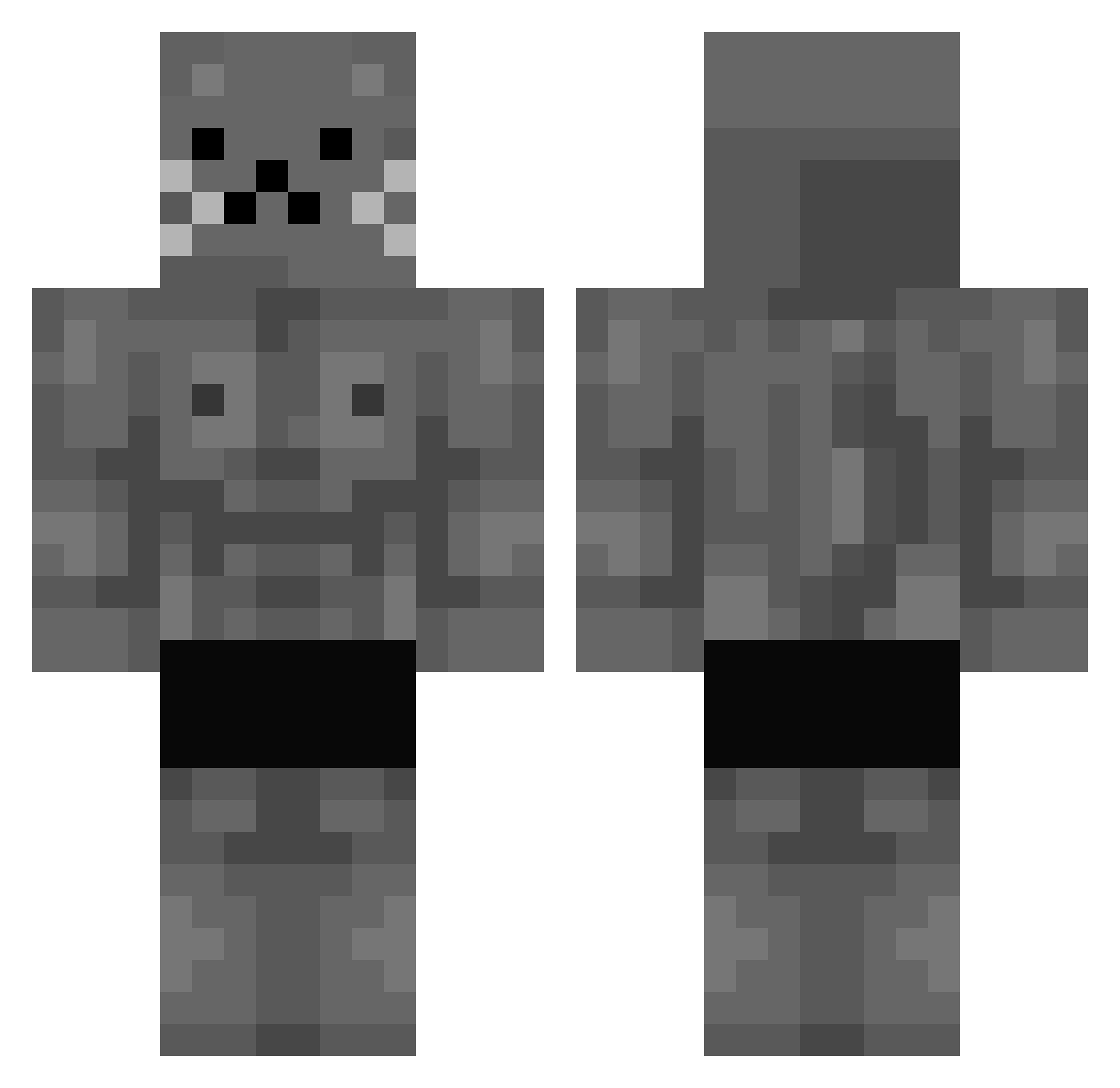 donnerfaxe Minecraft skin, front and back view