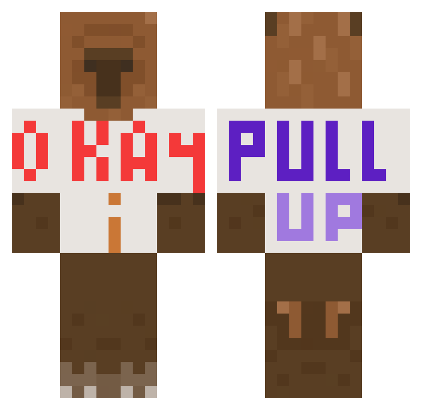 _bucik Minecraft skin, front and back view