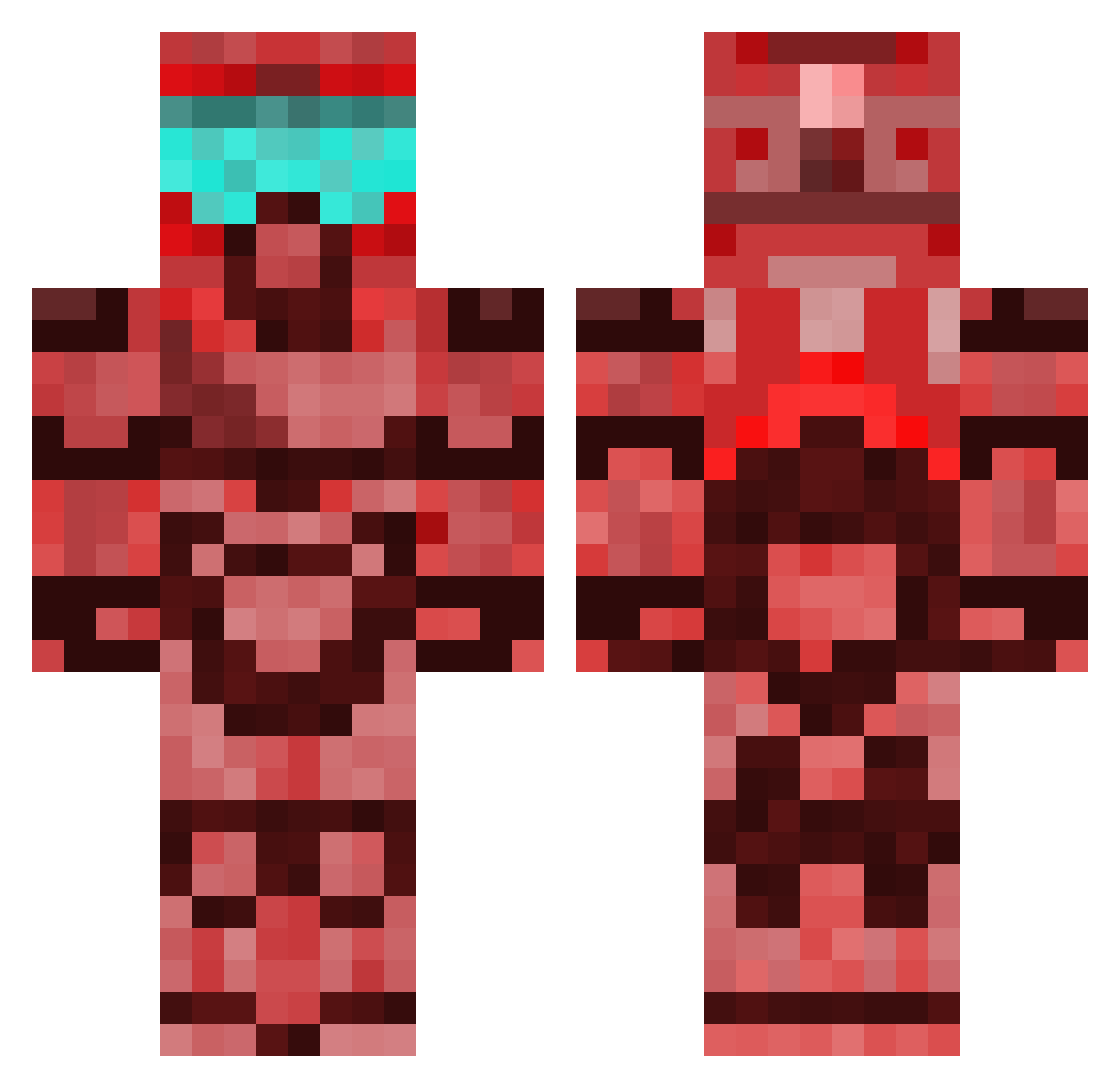 KOBRA1325 Minecraft skin, front and back view
