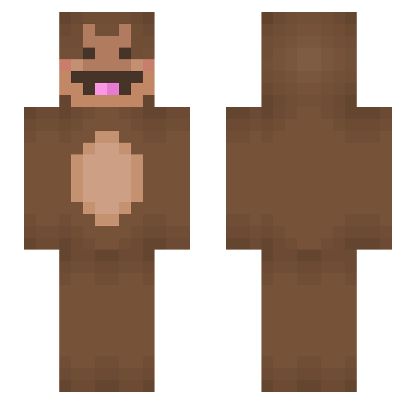 KUNSFAN Minecraft skin, front and back view