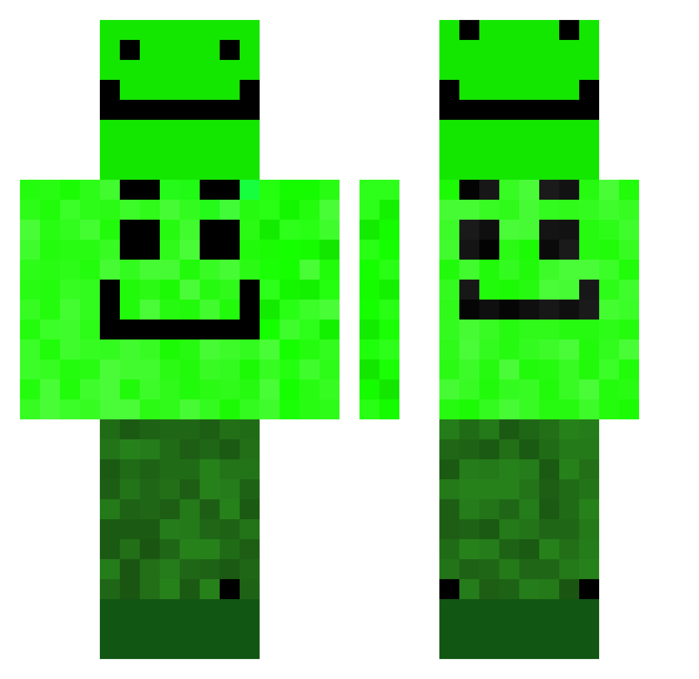 wojankozik Minecraft skin, front and back view