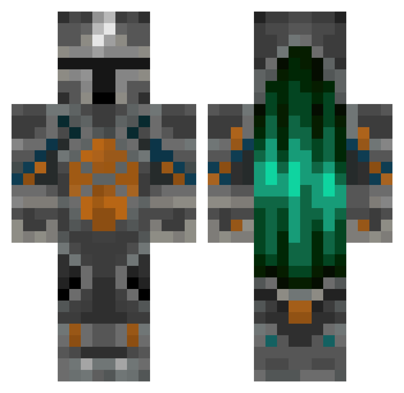 SperskyR Minecraft skin, front and back view