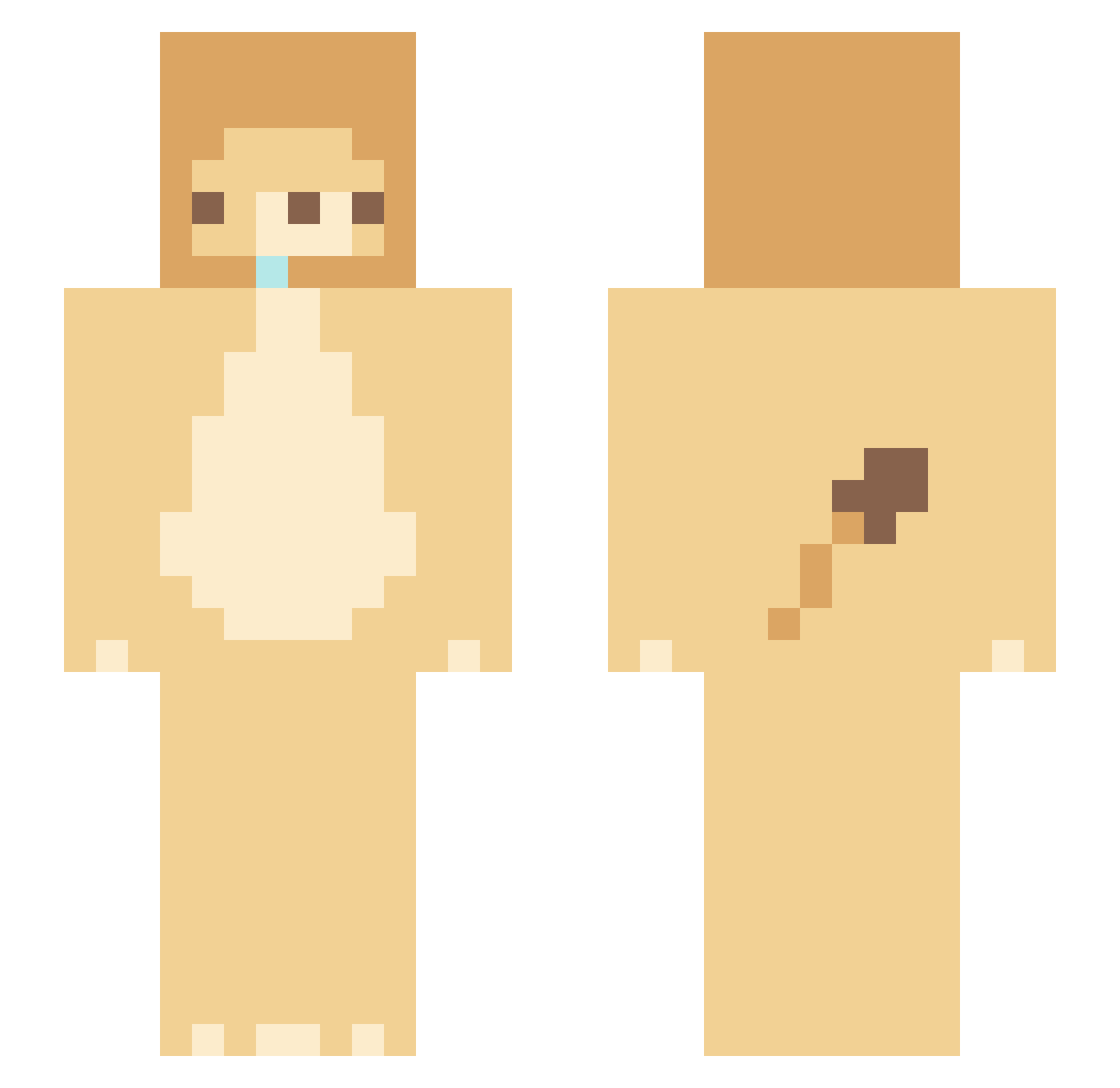 Onzi_ Minecraft skin, front and back view