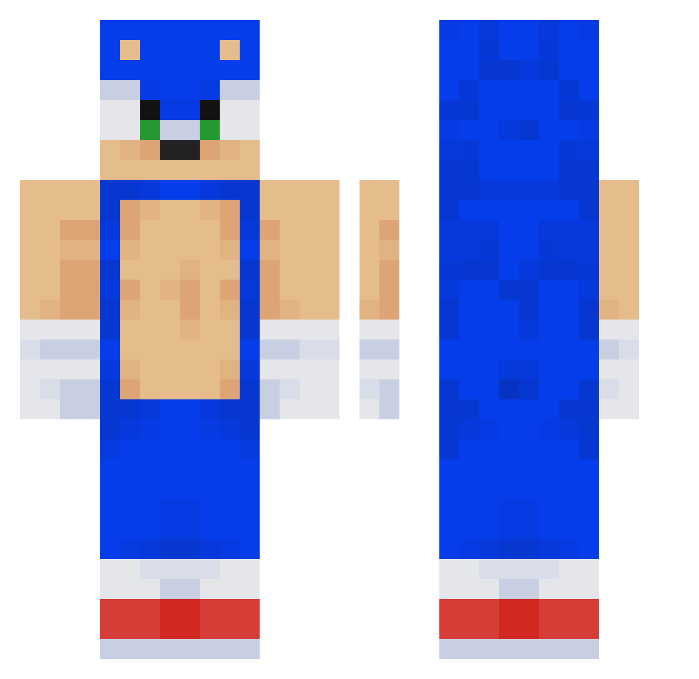 LilAliReal Minecraft skin, front and back view