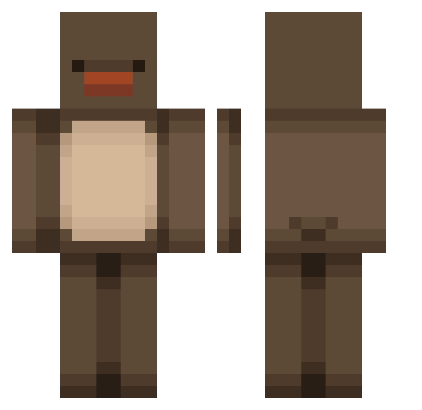Mr_Fwuffy Minecraft skin, front and back view
